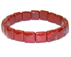 bracelet jaspe rouge carré