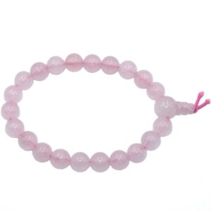 bracelet mala quartz rose