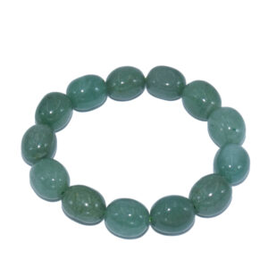 bracelet pierres ovale d'aventurine verte