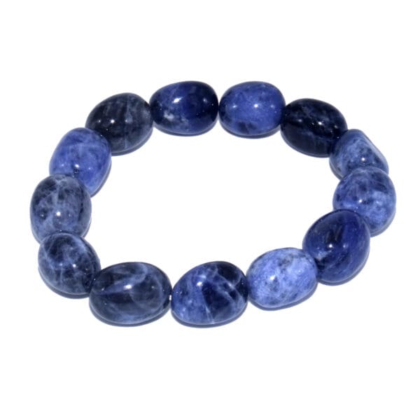 bracelet pierres ovales de sodalite