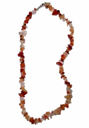 collier cornaline 45cm baroque