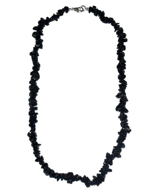 collier onyx noir baroque 45cm