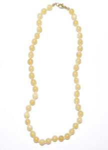 Collier calcite jaune boules