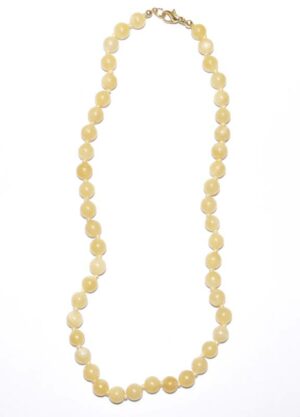 Collier calcite jaune boules