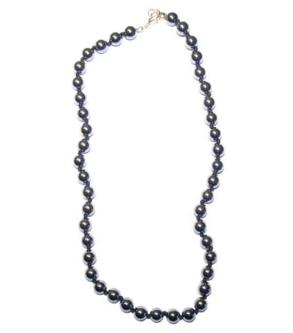 collier boule hématite