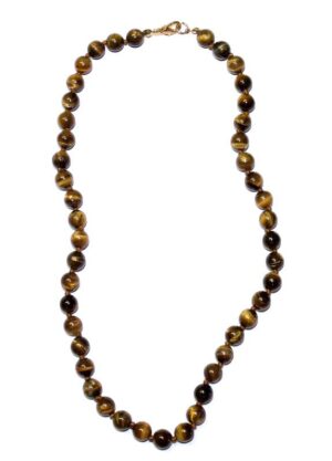 collier oeil de tigre boule