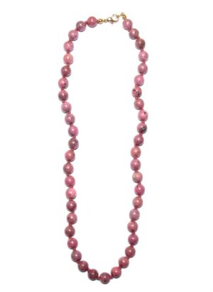collier rhodonite boules