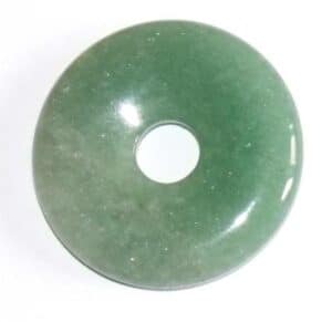 pendentif donut pi chinois aventurine verte