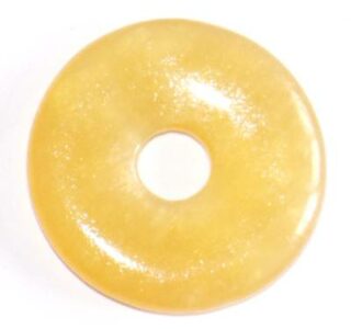 pendentif donut pi chinois calcite jaune