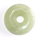 Pendentif "PI" Ou "Donut" En Jade Vert - 50mm - Collier Chakra - France Minéraux - Neuf Avec Écrin