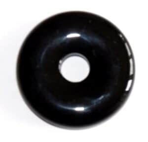 pendentif donut onyx noir