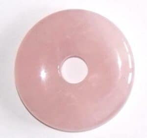 pendentif donut pi chinois quartz rose