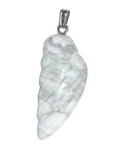 pendentif aile d'ange howlite