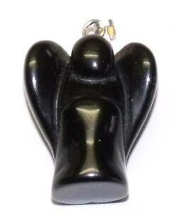 pendentif ange onyx noir