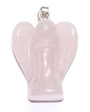 pendentif quartz rose ange