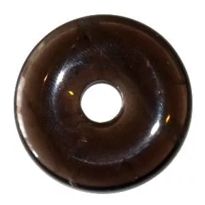 pendentif donut pi chinois quartz fumé