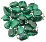 Pendentif Malachite du Congo, argent