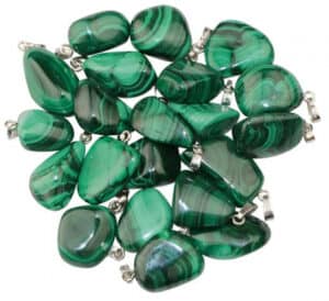 Pendentif Malachite du Congo, argent