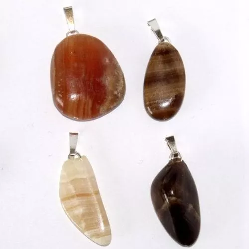 pendentif aragonite marron