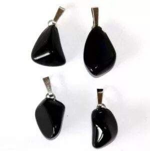 pendentif obsidienne noire