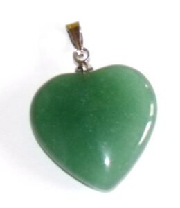 pendentif coeur aventurine verte