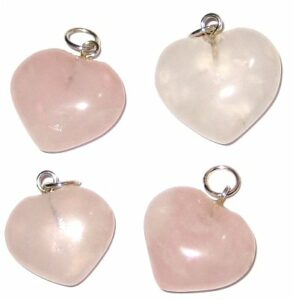 pendentif coeur quartz rose