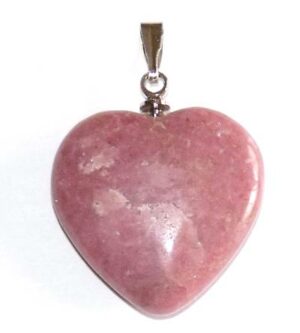 pendentif coeur rhodonite