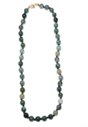 collier boule agate mousse