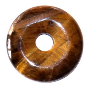pendentif donut pi chinois oeil de tigre