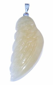 pendentif aile d'ange calcite jaune