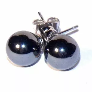 boucles d'oreilles clou hématite