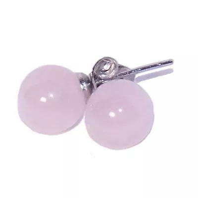 boucles d'oreilles quartz rose clou