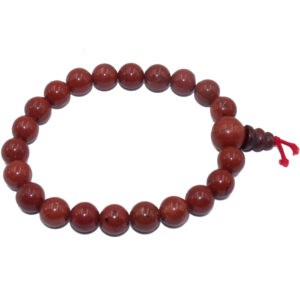 bracelet mala jaspe rouge