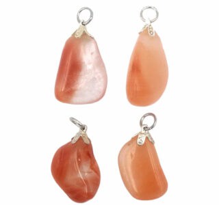 pendentif calcite rouge