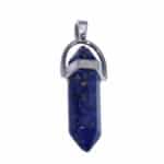pendentif en pierre de lapis lazuli pointes biterminées