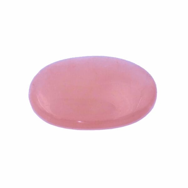 galet en quartz rose plat