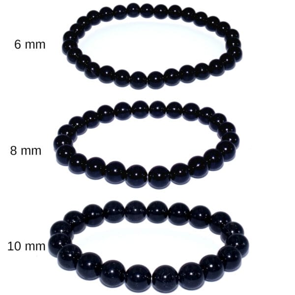 bracelets en pierre de tourmaline noire