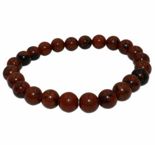 bracelet obsidienne mahogany acajou