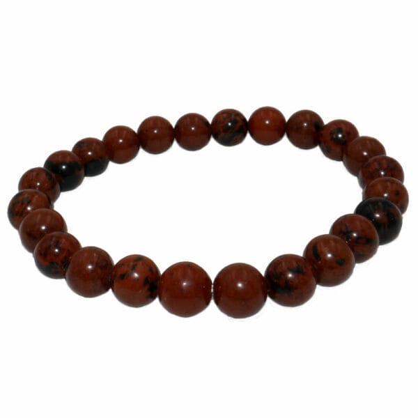 bracelet obsidienne mahogany acajou