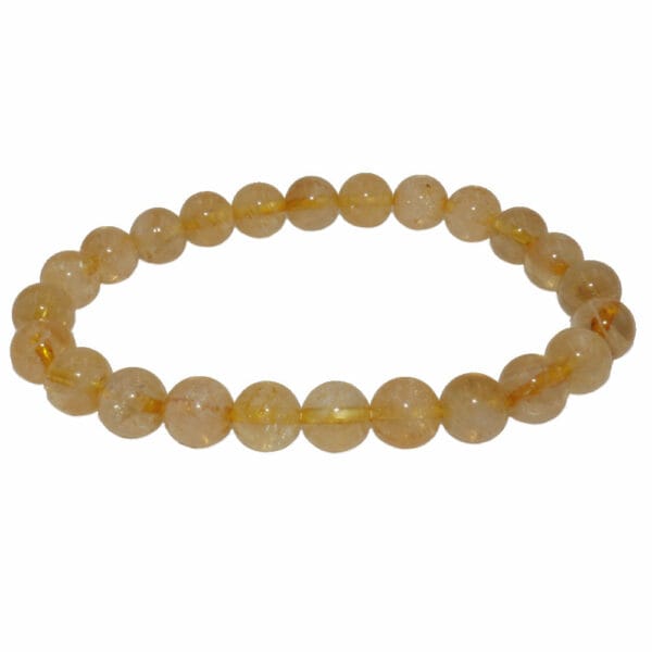 bracelet boules citrine