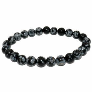 bracelet obsidienne neige