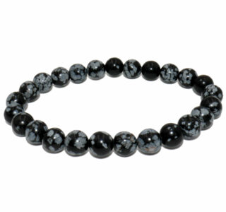 bracelet obsidienne neige