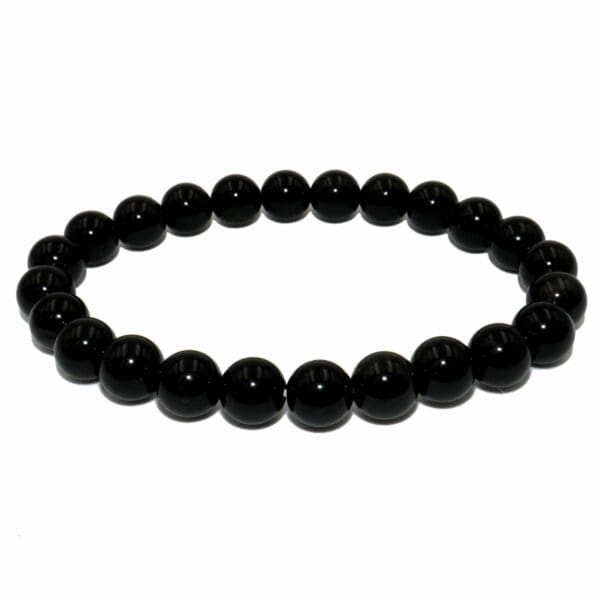 bracelet boule onyx noire