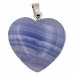 pendentif coeur calcedoine