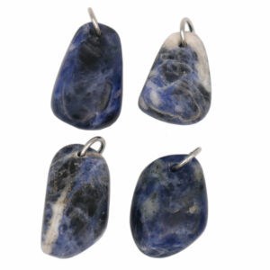 pendentif sodalite, pierre percée