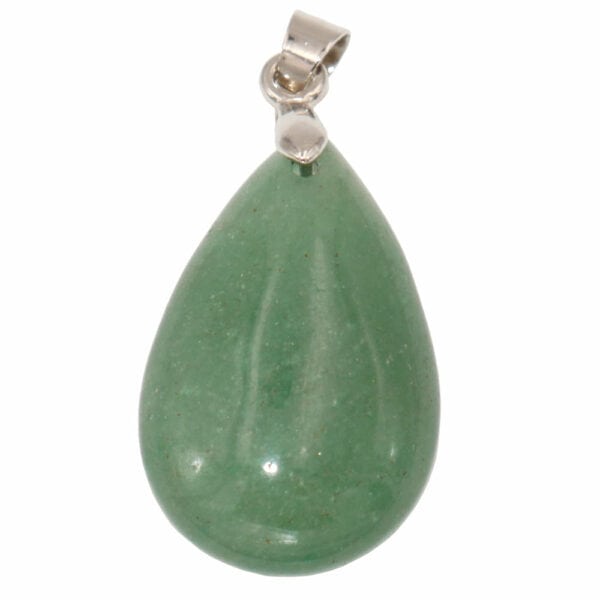 Pendentif en aventurine verte pierre en forme de goutte