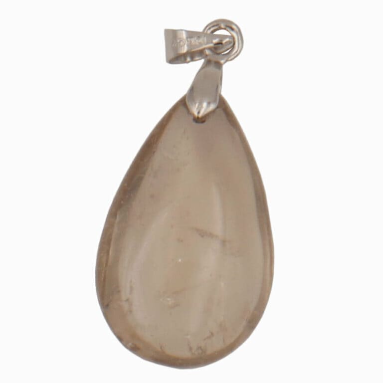 pendentif quartz fumé en forme de goutte en pierre