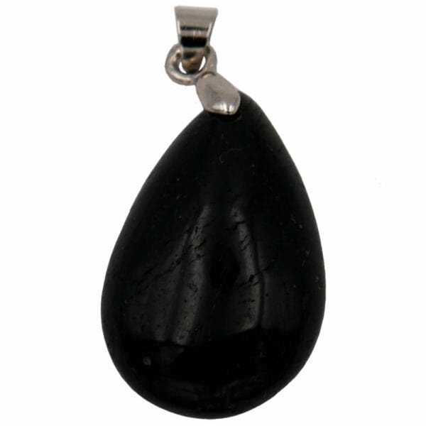 pendentif tourmaline noire en forme de goutte en pierre