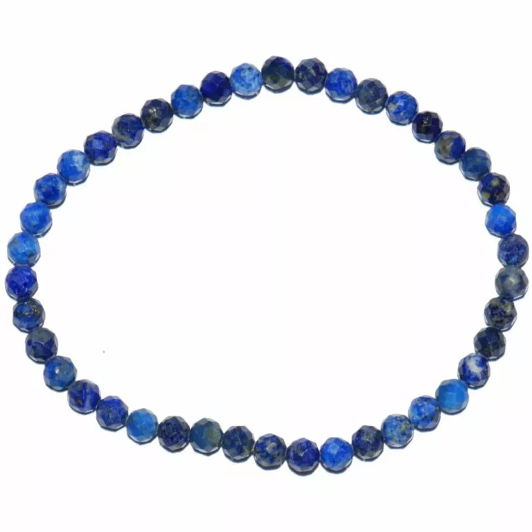 bracelet lapis lazuli pierres à facettes