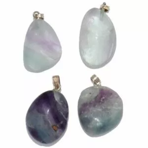 pendentif fluorite verte et violette